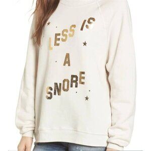 NWOTD Wildfox LG Less is Snore Jersey Knit Sommers Sweater 115500